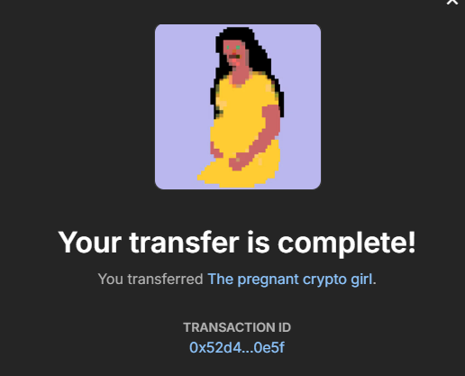 Only First 200 mfs will get this nft just havin fun😆
 
1) Drop your eth address to get some of "The pregnant crypto girl" Airdrop    

2) Just RT my 📌if you want    

#Airdrop #NFTGiveaway #NFTGiveaways #NFTs