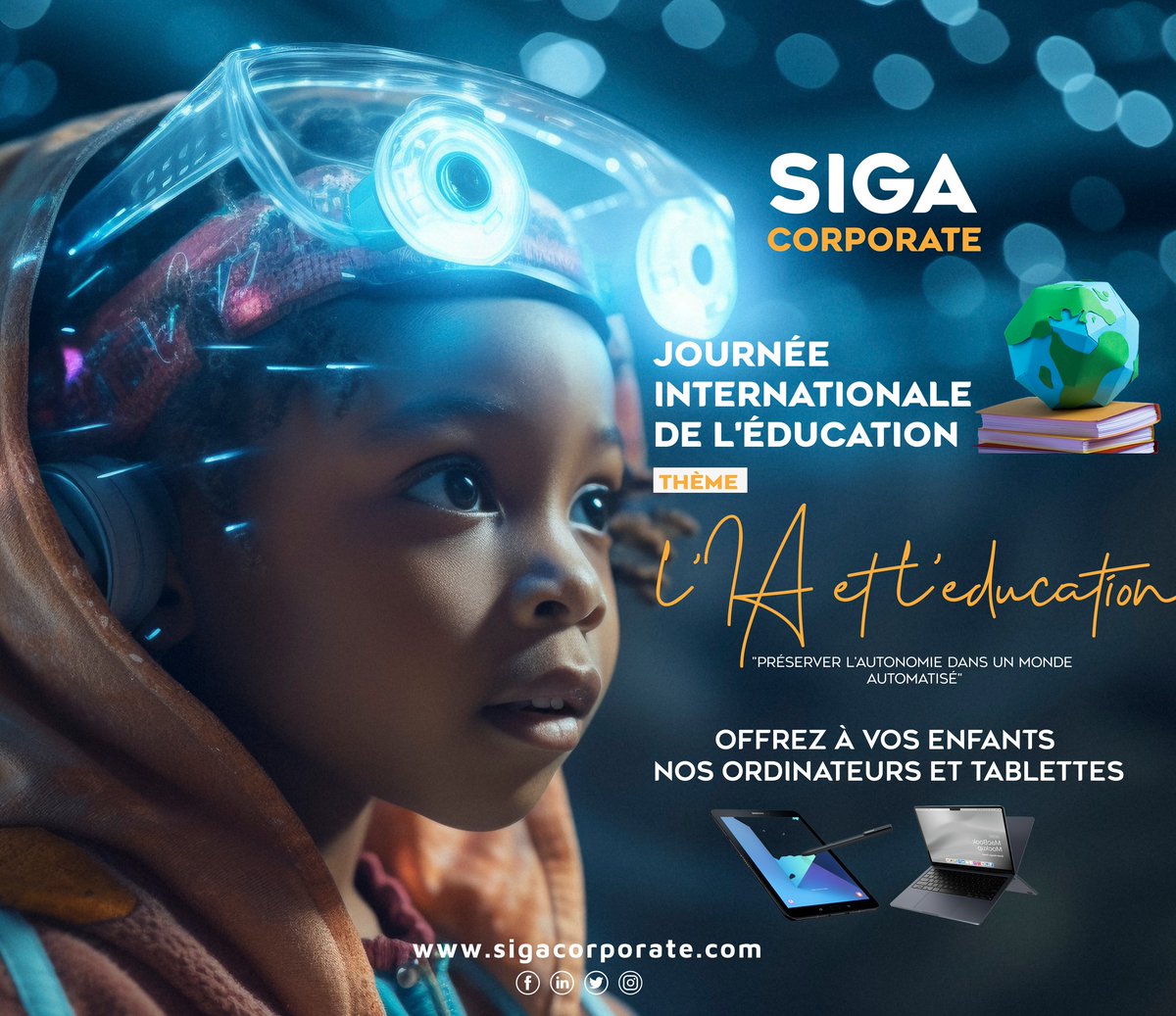 CorporateSiga's tweet photo. 👉La journée Internationale de l'Education est aujourd'hui célébrée à travers le monde!
✨Le thème choisi nous rappel l'importance des nouvelles technologies dans l'éducation des enfants.
#sigacorporate #UNESCO #NationsUnies #UNICEF #senegal #informatique  #IA #Dell #HP #Lenovo https://t.co/O5h3W6JBou