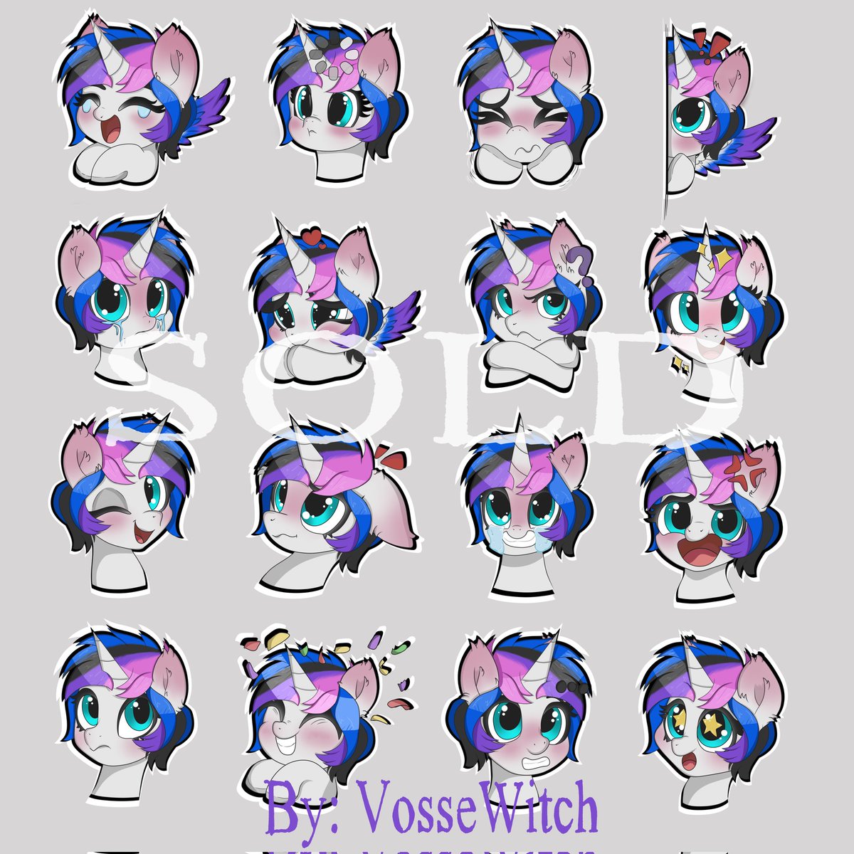 VosseWitch's tweet photo. Stickers from the beginning of the year♥️ We start 2025 full of color🤭 thanks to @FunFoxy_Gamer 🦄❣️ https://t.co/RSXVladQ2A