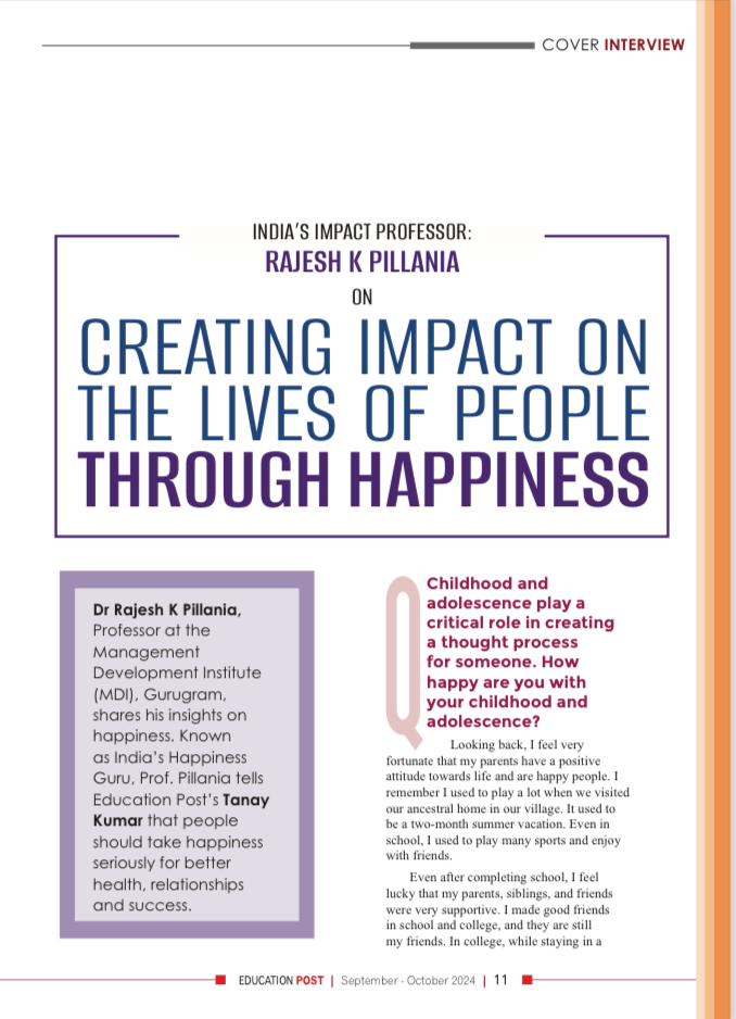 India's Happiness Professor Dr Rajesh K Pillania tweet media