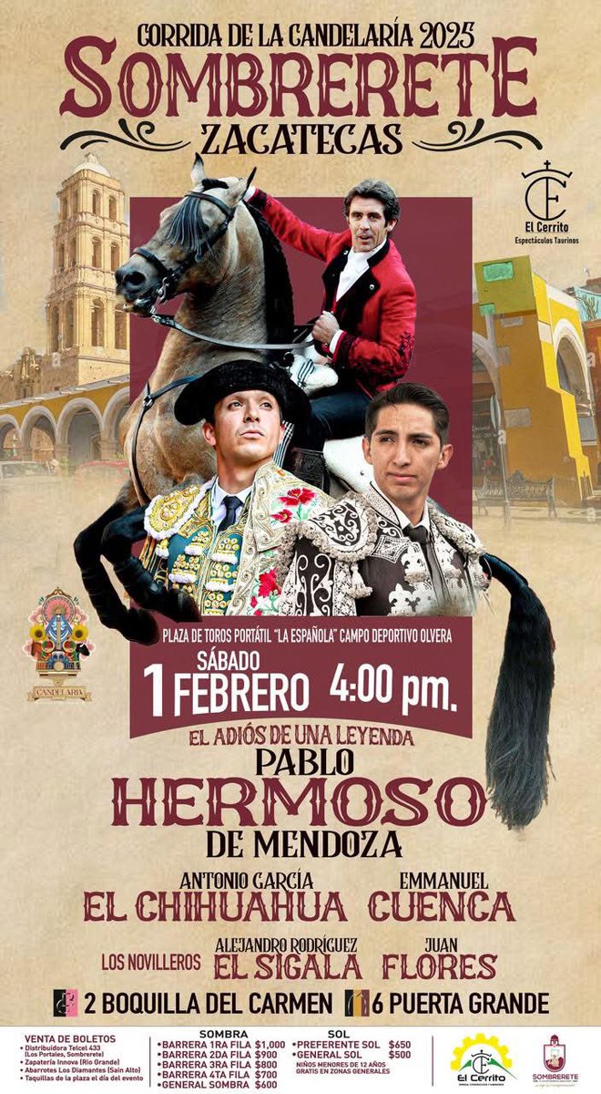 Cambio de fecha al día 1 de febrero en Sombrerete Zacatecas