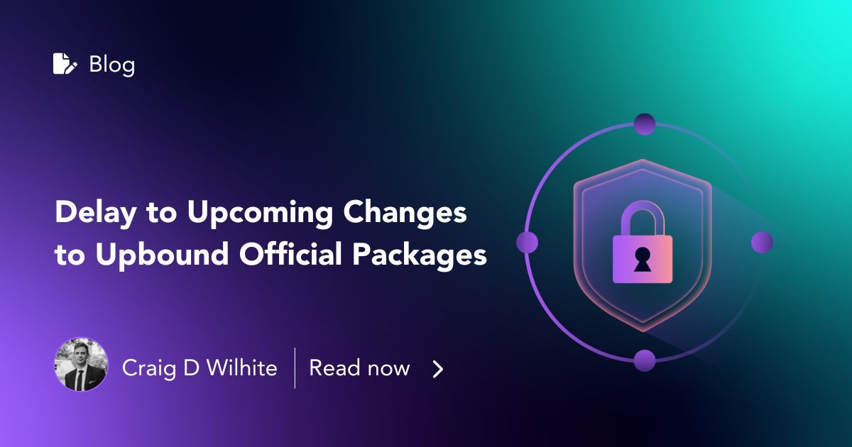 Because our November announcement may not have reached everyone, we’re delaying the enforcement of the policy change for Upbound Official Providers until Tuesday, March 25th.  Learn more about the latest changes in our blog here ➡️  buff.ly/3Wjnao4