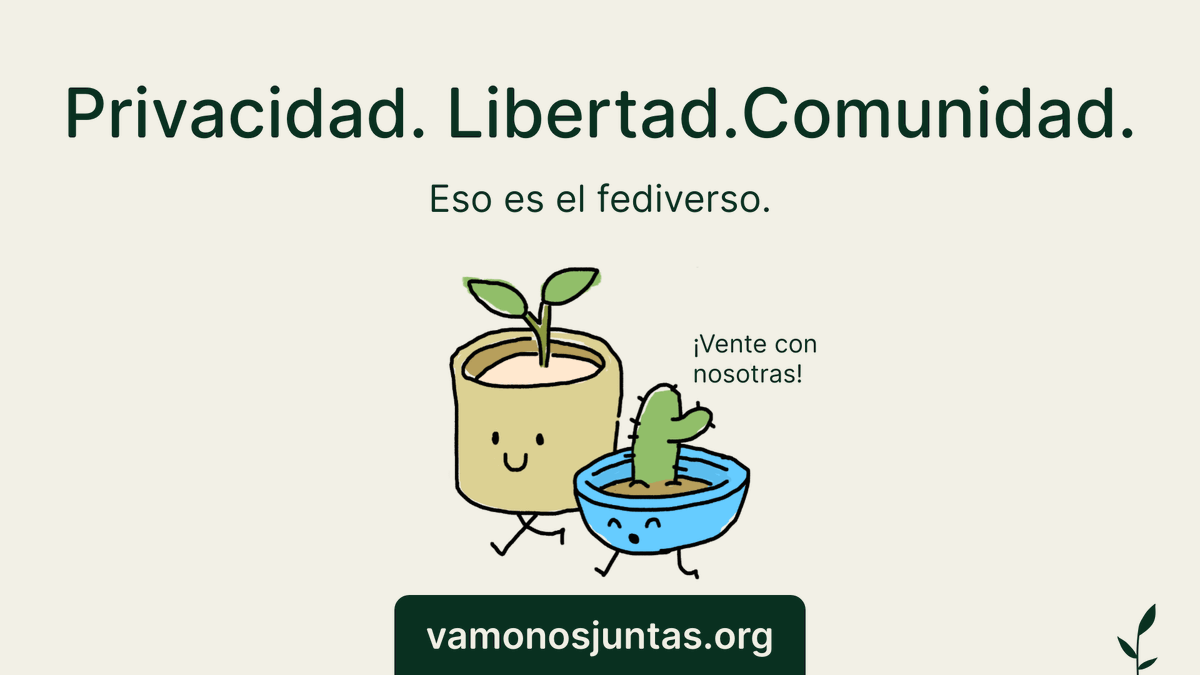 ¡¡Vaaaamos, que nos vamosss!!
SETEM MCM dejamos X, nos sumamos al movimiento #VámonosJuntas y nos estrenamos en Mastodon.  

Con ganas de aprender, aportar y construir una comunidad más humana, libre, amable y colaborativa.

¡Aquí os esperamos! mastodon.social/@SETEM_MCM