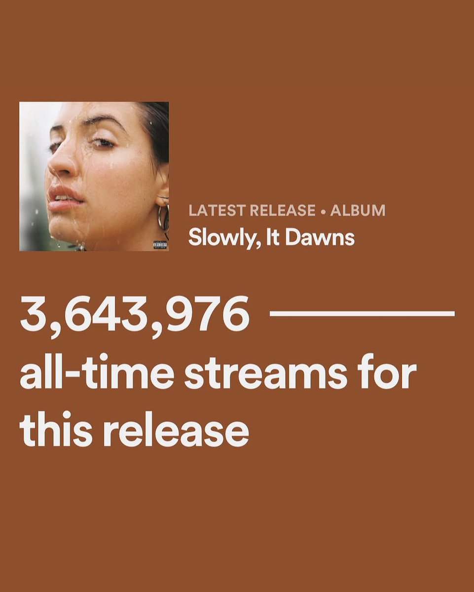 slowly, it dawns is 1 week old 🥹❤️‍🩹 thank you so so so much for the love you’ve shown the album this week. the acoustic shows gave me lifeeee and it’s so wild seeing my big face in record stores &amp; on billboards hahaha

victoriacanal.lnk.to/slowlyitdawns