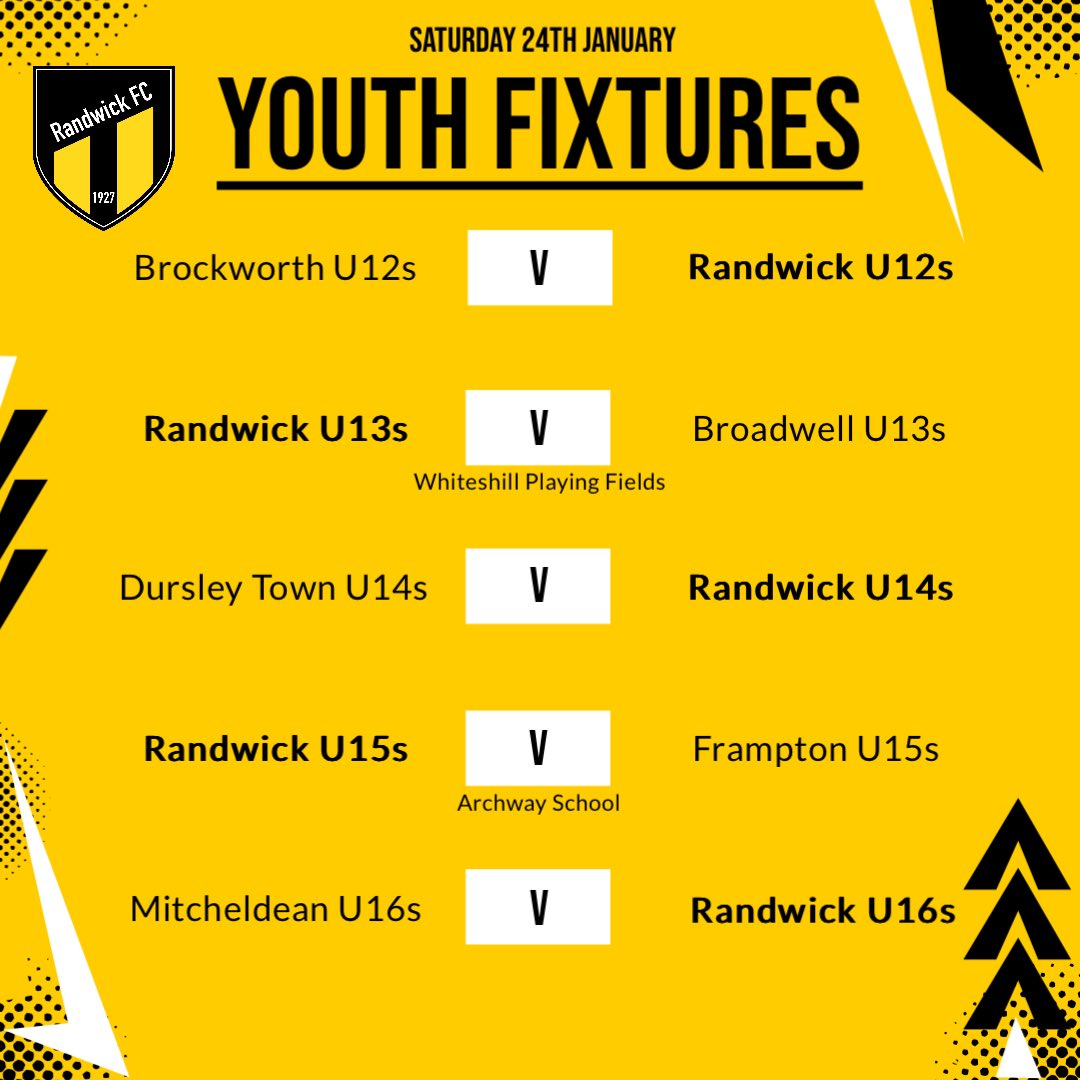 This week’s fixtures ⬇️