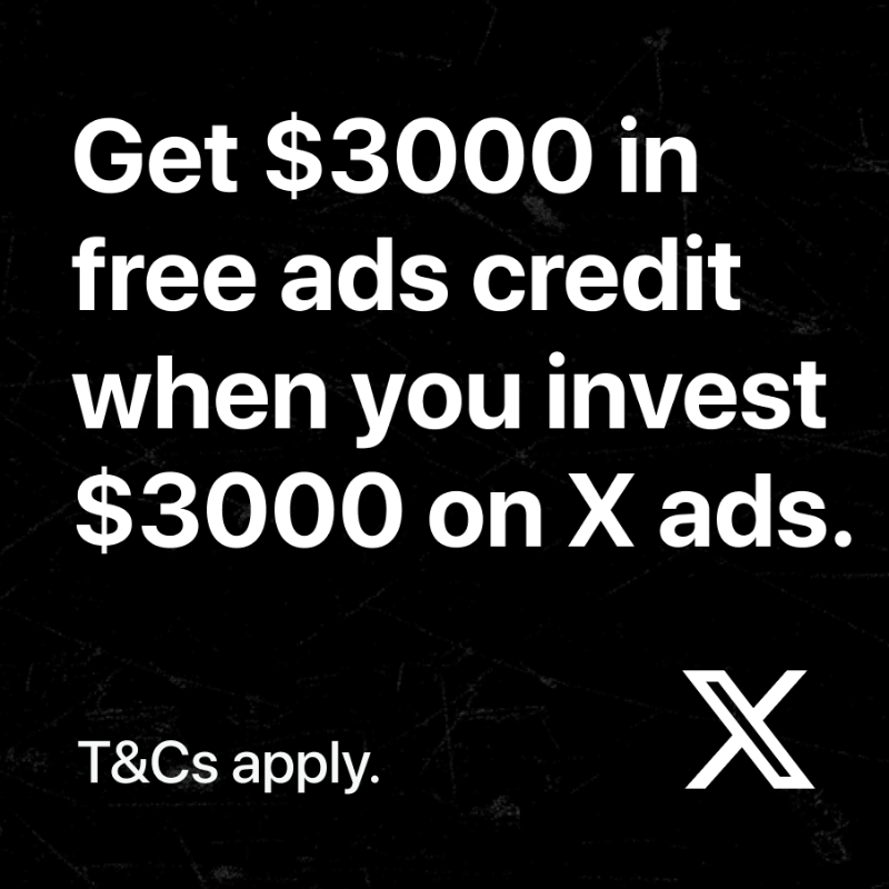 XBusiness's tweet photo. Get more bang for your buck! Spend $3,000, earn $3,000 in return. 🎉 Don't miss this limited-time offer!