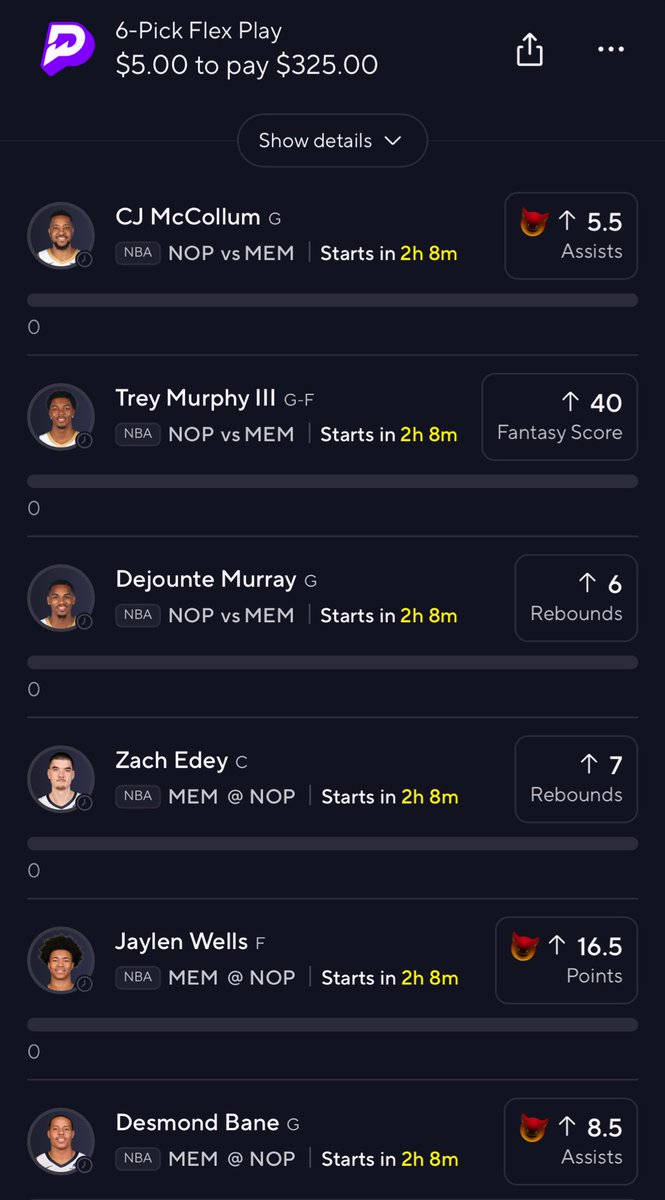 SpencersProps's tweet photo. Great FLEX FRIDAY spot here‼️👀

Game script play for Grizz vs Pels

Liking the Pels ML as well at +400

If Ja is OUT which he very well may be as he missed shoot around.. then I like this play even more.. Bane potential assists 🚀 up when he is out and scoring for Wells opens up https://t.co/sXTAxqFFn7