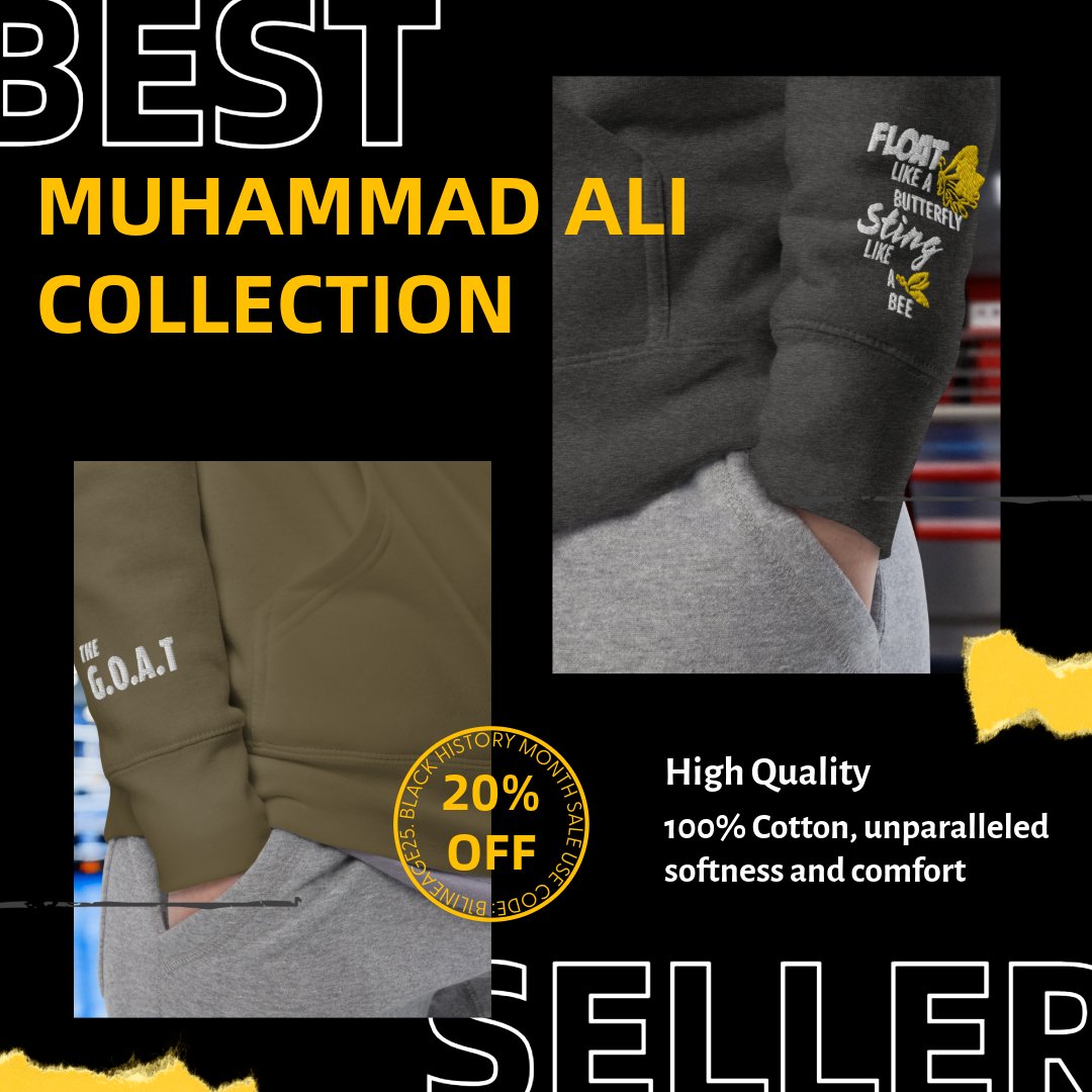 Make History, Wear History. 🖤 This Black History Month, let every thread tell your story. Use code B1LINEAGE25 to save 25% on designs that amplify pride &amp; heritage. Stand in style for a purpose!
📲 Shop now: bit.ly/Muhammad-Ali_H…
#B1 #BlackFirst #BlackHistoryApparel