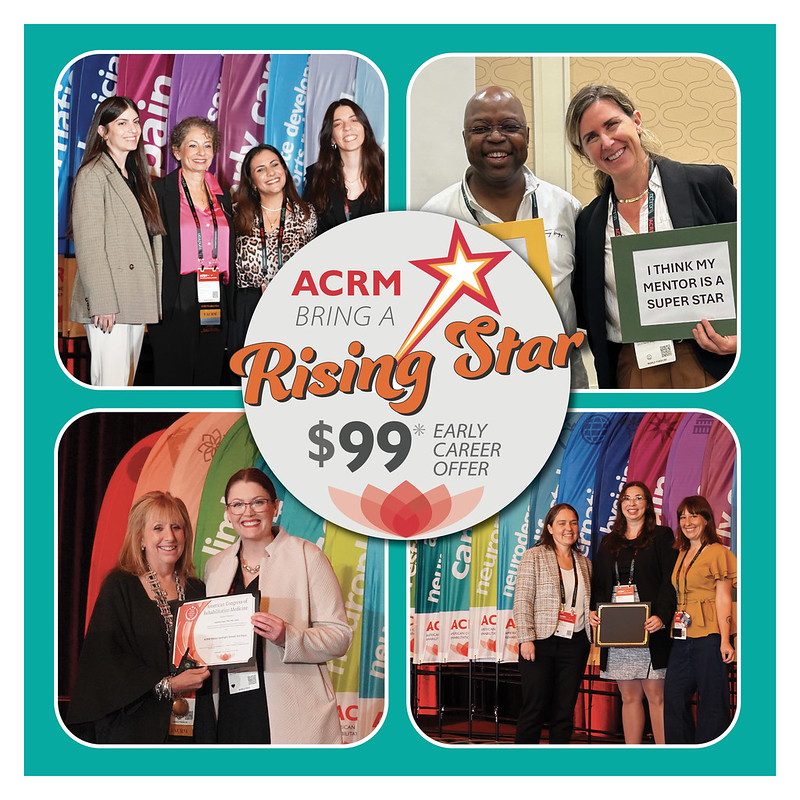 All-new exciting offer to encourage new young non-presenting attendees to experience the ACRM Annual FALL Conference &amp; EXPO with exceptional savings
ACRM Bring a Rising Star: $99* Early Career Offer
All the details here: ACRM.org/risingstar
#physiatry #ACRM #rehabilitation