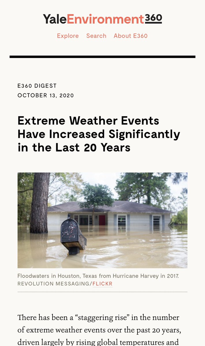 Dear media, 

Stop saying this is a ‘ONCE IN A LIFETIME’ STORM or heatwave or flood or drought. 

There is no ‘once in a lifetime’ anymore. 

It’s climate change. 

And it’s getting worse just like scientists  said it would for 40 years. 

#lawildfires #StormÉowyn #ValenciaFlood