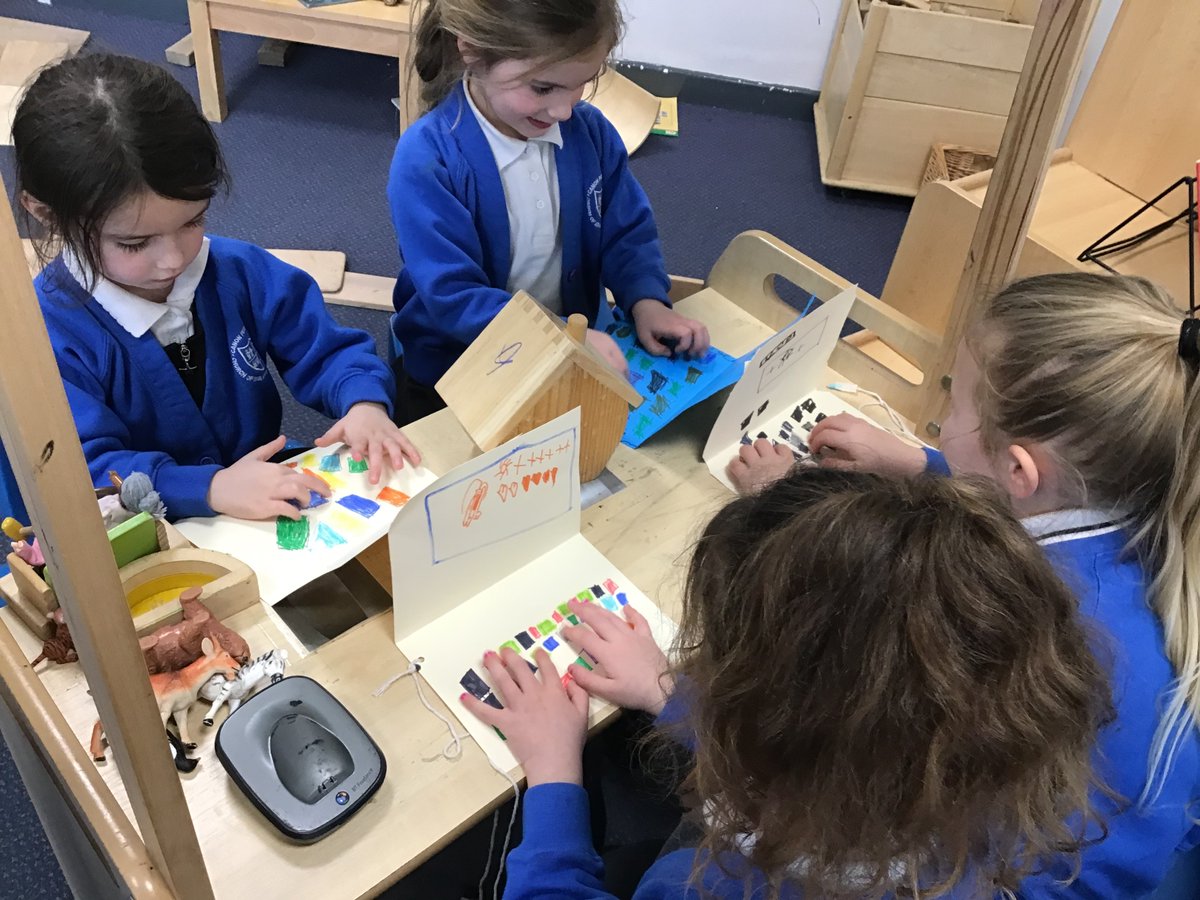 cph_school's tweet photo. Great learning taking place in EYFS. Mrs Brown's laptop is broken so the children offered to make her a new one! The children made laptops, using hole punches and string to make the chargers. This led to role play in an office with laptops and phones. @EarlyExcellence @the_laat https://t.co/wvvHaDPW4q