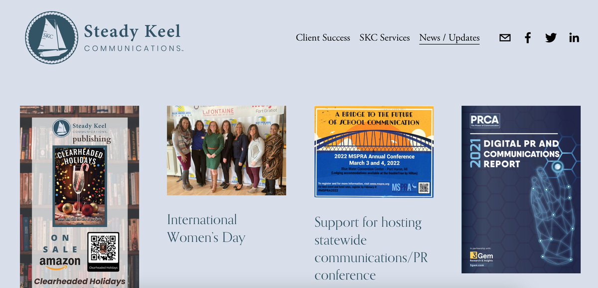 The latest news and developments from Steady Keel Communications, including information on newly published "Clearheaded Holidays - Sober and Still the Life of the Party": lnkd.in/gqwZS92K