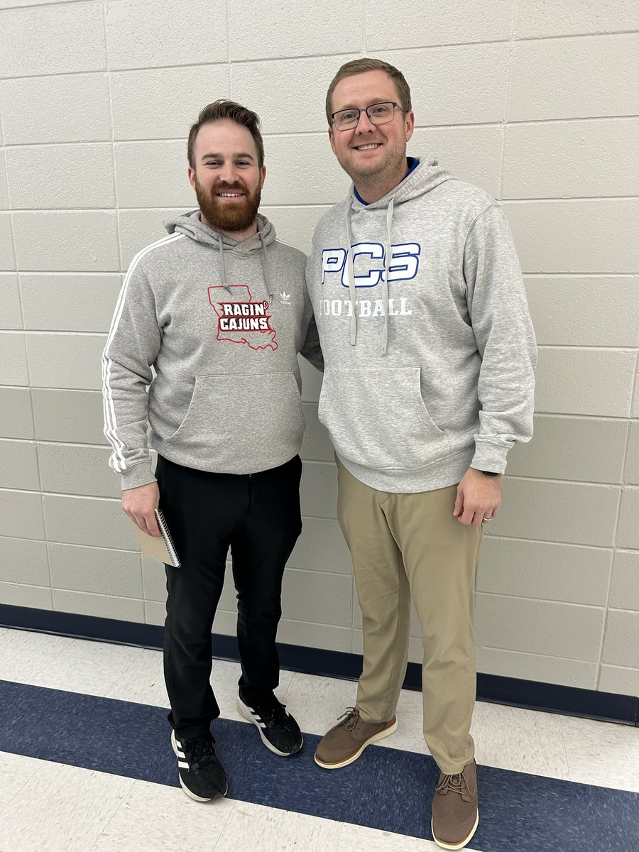 Rich_Chambliss's tweet photo. Thanks @coachmbergeron for stoping by to check out our guys!! First class coach. #TeamPCS @PCS_Sports https://t.co/SGwWeSmZqw
