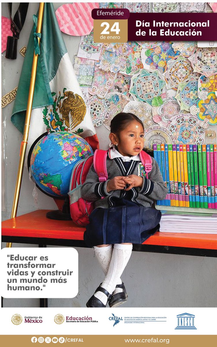 Jaimedel_Rio's tweet photo. La educación es un derecho, un proceso a través del cual construimos sociedades más igualitarias, con justicia y sostenibles. En el CREFAL, promovemos el aprendizaje para todas y todos, sin dejar a nadie atrás.
#DíaInternacionalDeLaEducación #CREFAL #EducaciónParaTodos https://t.co/LEhrLa8S6H