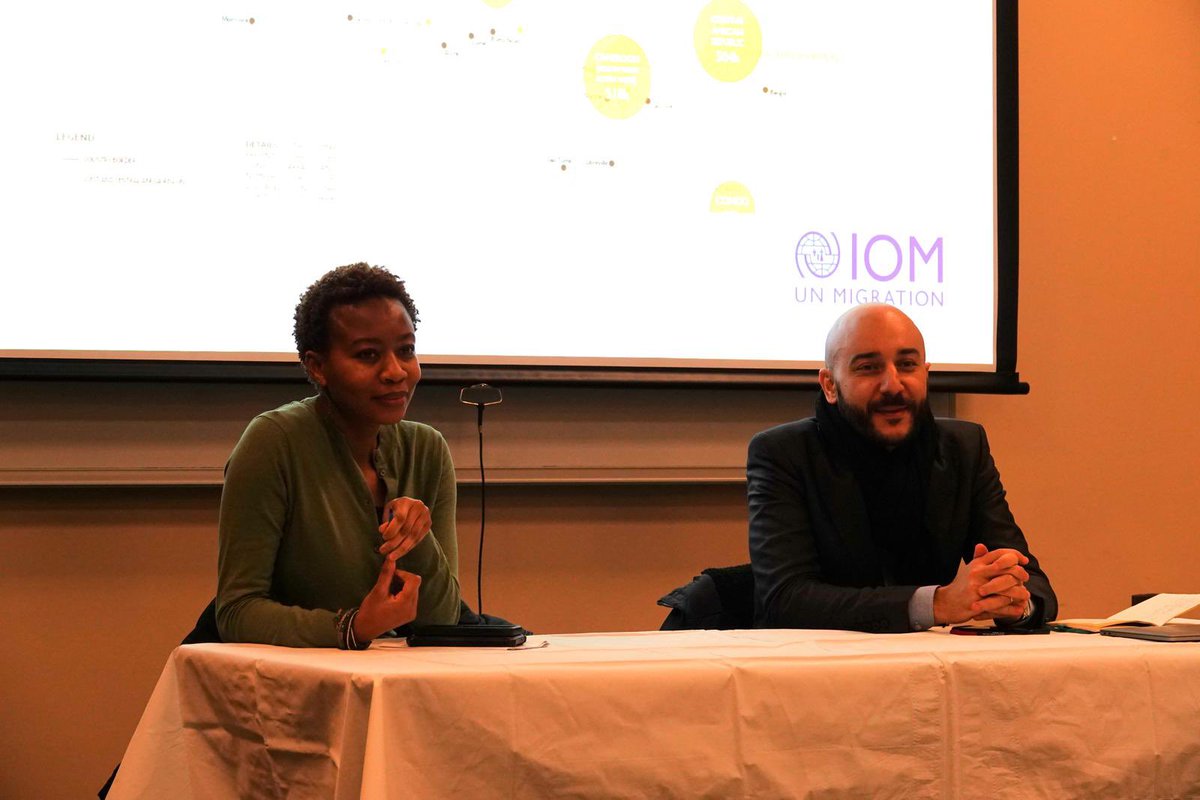 IOMatUN's tweet photo. Great discussion with @khalidlym at @FordhamNYC on the powerful link between IOM’s work and cultural productions like his novel.

We were thrilled to share insights on IOM’s efforts in West &amp; Central Africa.

Thanks to @OIFrancophonie for organizing the event! https://t.co/geJvW9rrIp