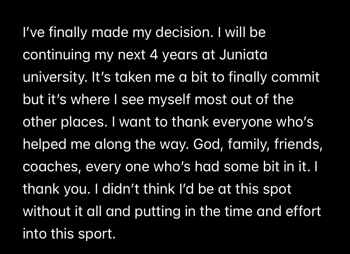 Took a lot of time to think. <a href="/CoachAKolb/">Andrew Kolb</a> <a href="/CoachTreadJC/">Blake Treadwell</a> and all the other coaches I forgot to mention, thank you. #AGTG #Committed