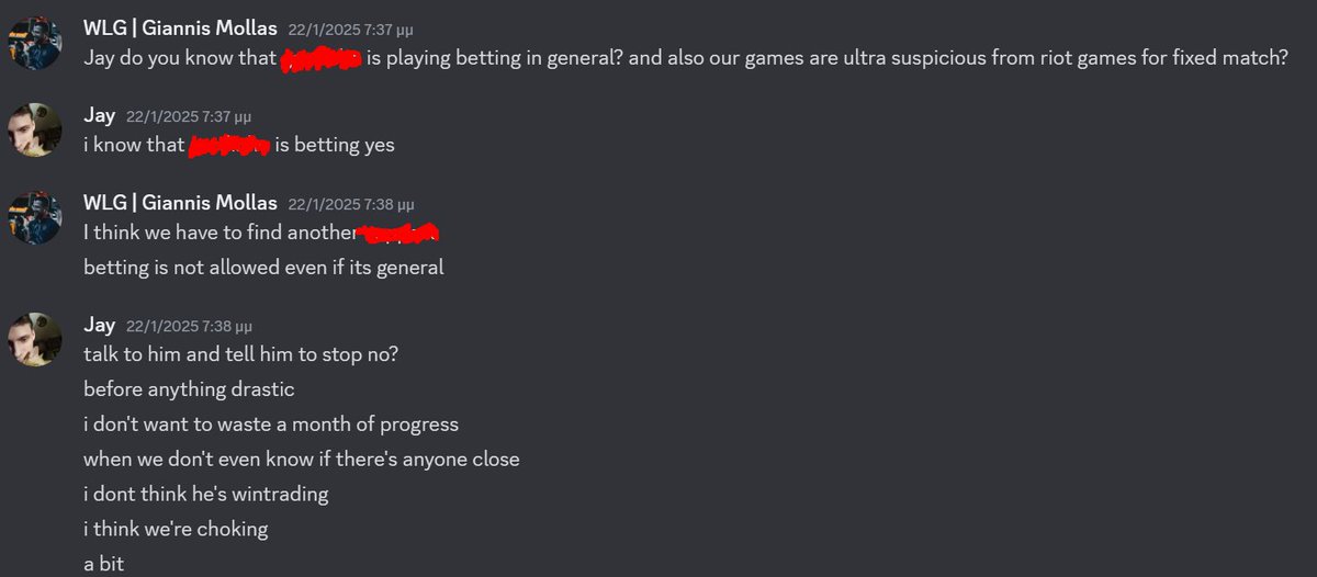 I love the drama content.
I'm 10 years on esports and I never saw a post like yours about my org. <a href="/iamJayrad/">Jay</a> 

Lets discuss more here.

Coach who knows one of our players is betting😂
If you consider this normal I will retire from esports