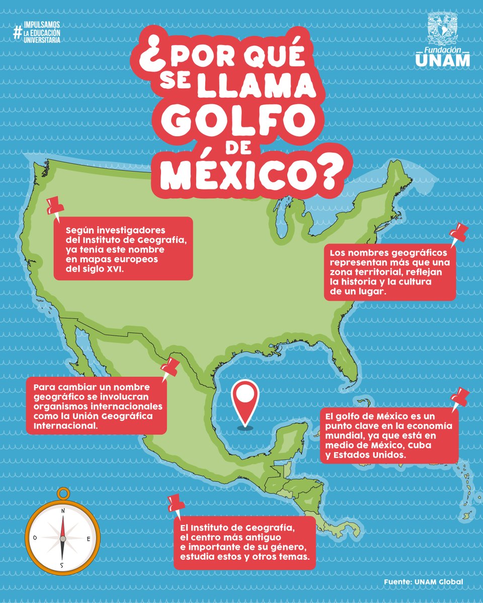 Fundacion_UNAM's tweet photo. ¿Sabes por qué se llama golfo de México? 🌎🇲🇽 Descúbrelo aquí 👉 https://t.co/BbxTzT5FwF https://t.co/PjzWbfowtc