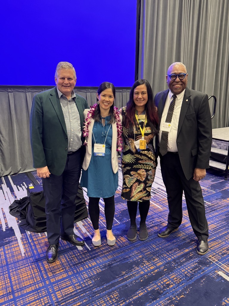 ACTFL President <a href="/m_a_turner/">Milton Alan Turner</a>, ACTFL ED <a href="/LawrencePaska/">Lawrence Paska</a> and SCOLT President Rachel Mamiya Hernandez congratulate Ngan Ta, #SWCOLT 2025 Teacher of the Year!