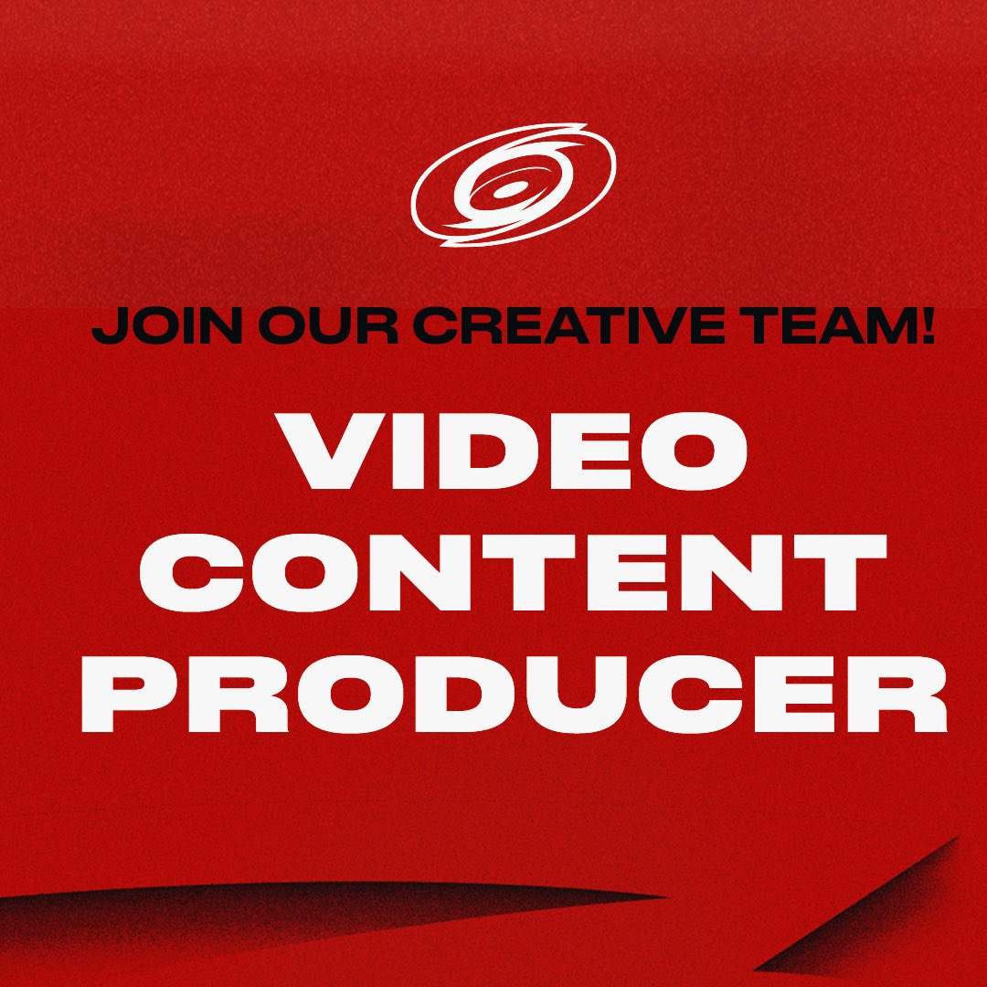 We’re adding to our creative team! Come join the video squad ⬇️⬇️

#hockey #carolinahurricanes #videography #creative #sports #NHL 

teamworkonline.com/hockey-jobs/ho…