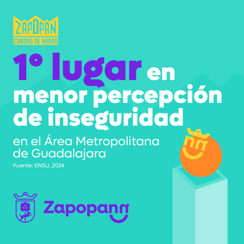 JuanJoseFrangie's tweet photo. Zapopan es el municipio con la menor percepción de inseguridad en el Área Metropolitana de Guadalajara y también entre los municipios de más de un millón de habitantes, de acuerdo con los resultados de la Encuesta Nacional de Seguridad Urbana (ENSU).

👏🏻 Sabemos que tenemos mucho por hacer, por eso seguiremos trabajando a otro nivel por la seguridad y el bienestar de todas y todos los zapopanos. 🫶

¡A seguir trabajando por la Ciudad de las niñas y niños! 💪🏻