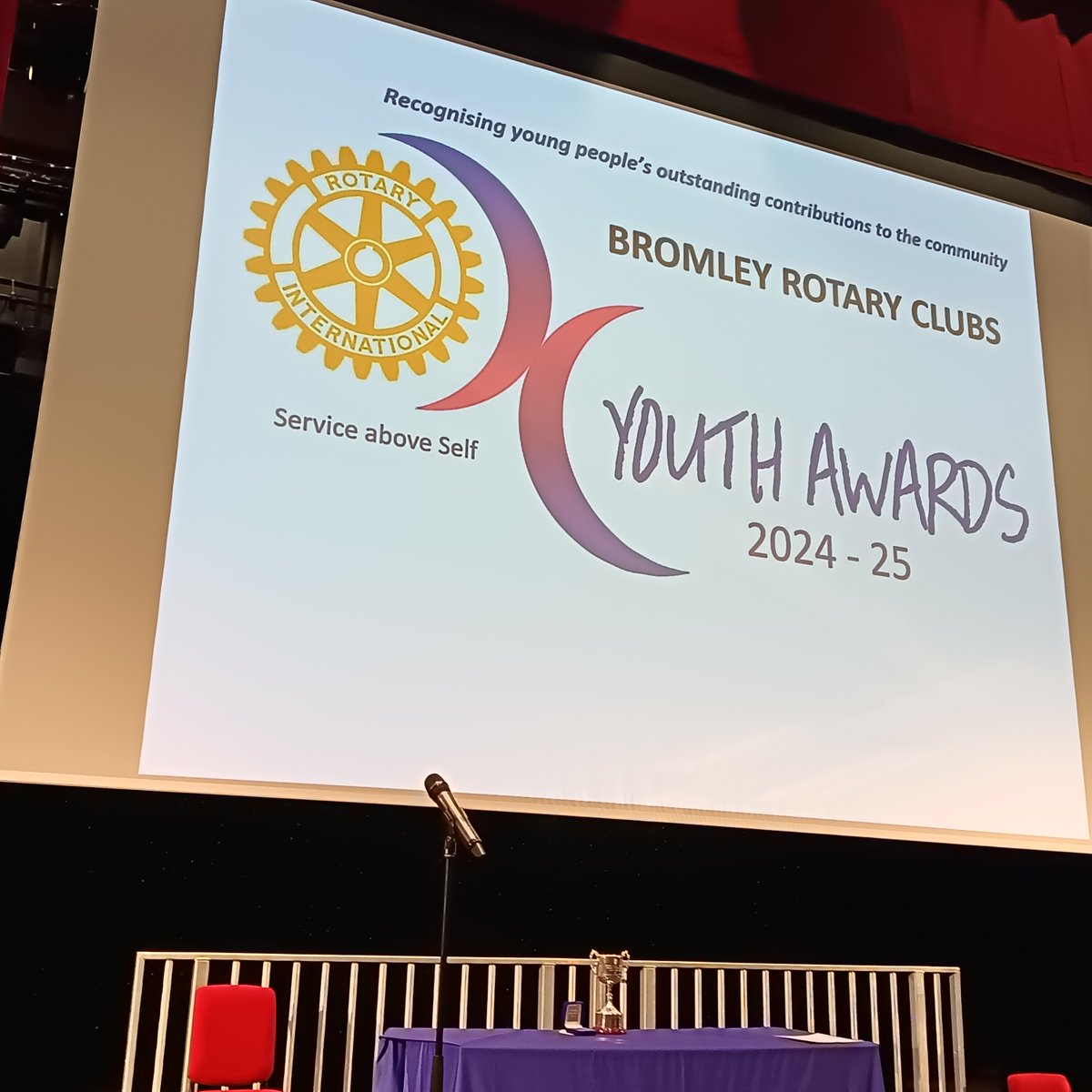 CommLinksBrom's tweet photo. "Humbling and inspirational", words from the @MayorofBromley0 &amp; Hannah Gray, one of the event sponsors reflecting on this evenings #Rotary Youth Awards at Langley Park Centre for performing arts. Congratulations to all the winners 🏆 https://t.co/YH82TeiJMh