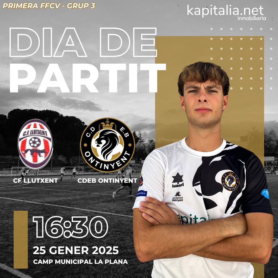 cdontinyent's tweet photo. DEMÀ ÉS DIA DE PARTIT! VOLEM ACONSEGUIR 9/9 PUNTS POSSIBLES A GENER!💪🏻🤍🖤👏🏻

⚪️JORNADA 15. ⚫️ 

🆚 CF LLUTXENT
🗓️ DISSABTE 25
⏰ 16:30 H
🏟️ LA PLANA 
🏆 PRIMERA FFCV - GRUP 3 https://t.co/6A3lTxyqfl