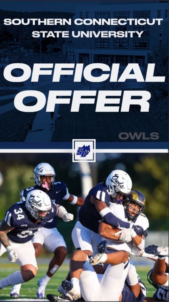 JamesDietz1452's tweet photo. Excited to announce I received my first D2 offer from Southern Connecticut State University! @CoachEggerling @CoachVic5 @derek_ivey61 @EridgeFootball, @ERidgeLancers, @Eastridge_EICSD, @EICSD https://t.co/jnF0Z8nVlB