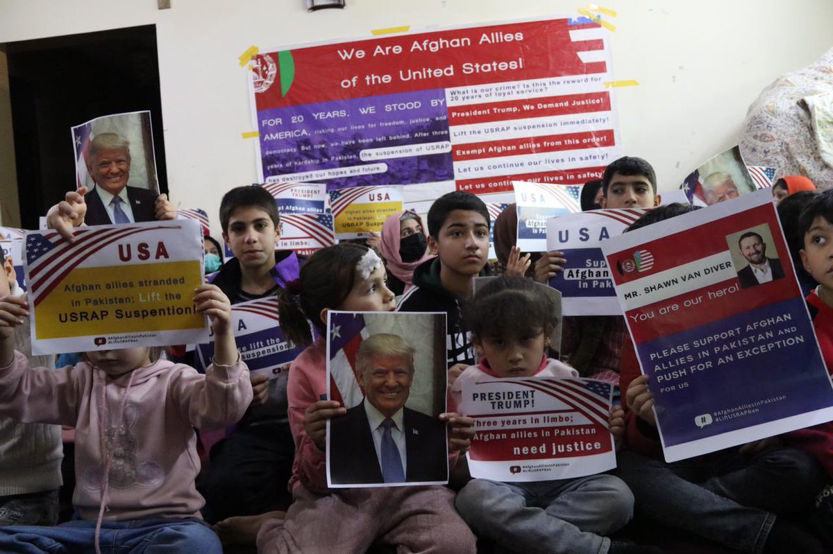 P1_P2_SIV's tweet photo. Afghan allies have always stood by America, but now, after years of loyalty, we are left stranded in Pakistan. We deserve a chance to start anew. We call for an exception to the USRAP pause for Afghan allies. #Save_Afghan_Allies_P1P2 https://t.co/lNUwiCmNPG