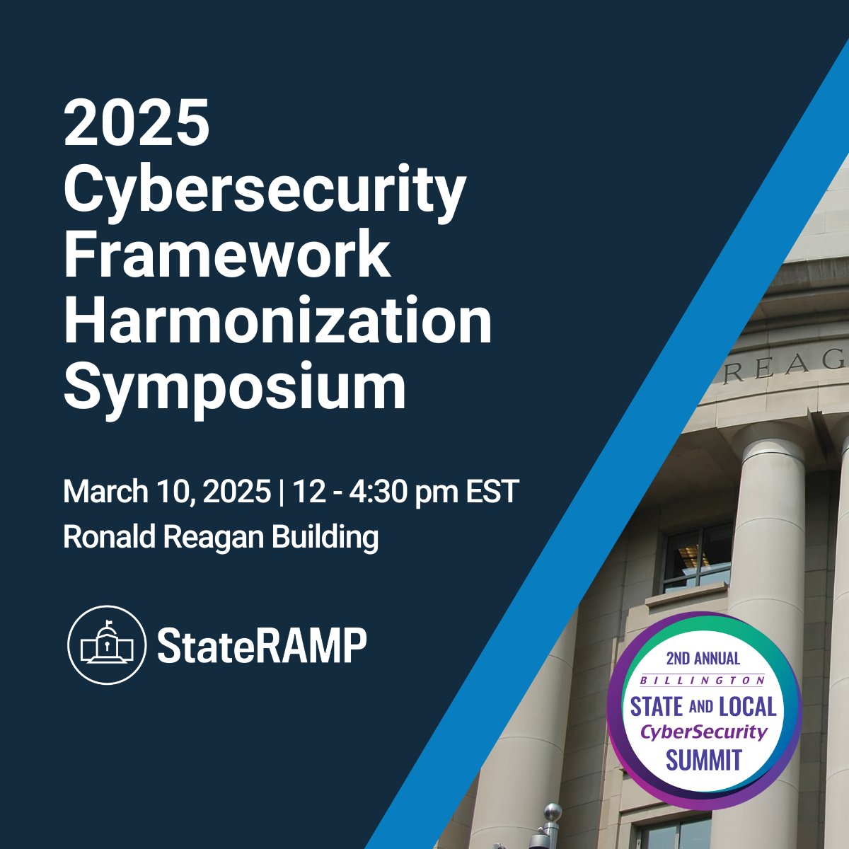 Registration is open for the 2025 @StateRAMP Symposium on March 10 in Washington, D.C.

Choose your registration:
1️⃣ Symposium Only: Focused discussions on harmonization.
2️⃣ Symposium + <a href="/BillingtonCyber/">Billington Cyber</a> Summit: Deeper insights, March 11-12.

Register Now: hubs.li/Q033Yq5l0