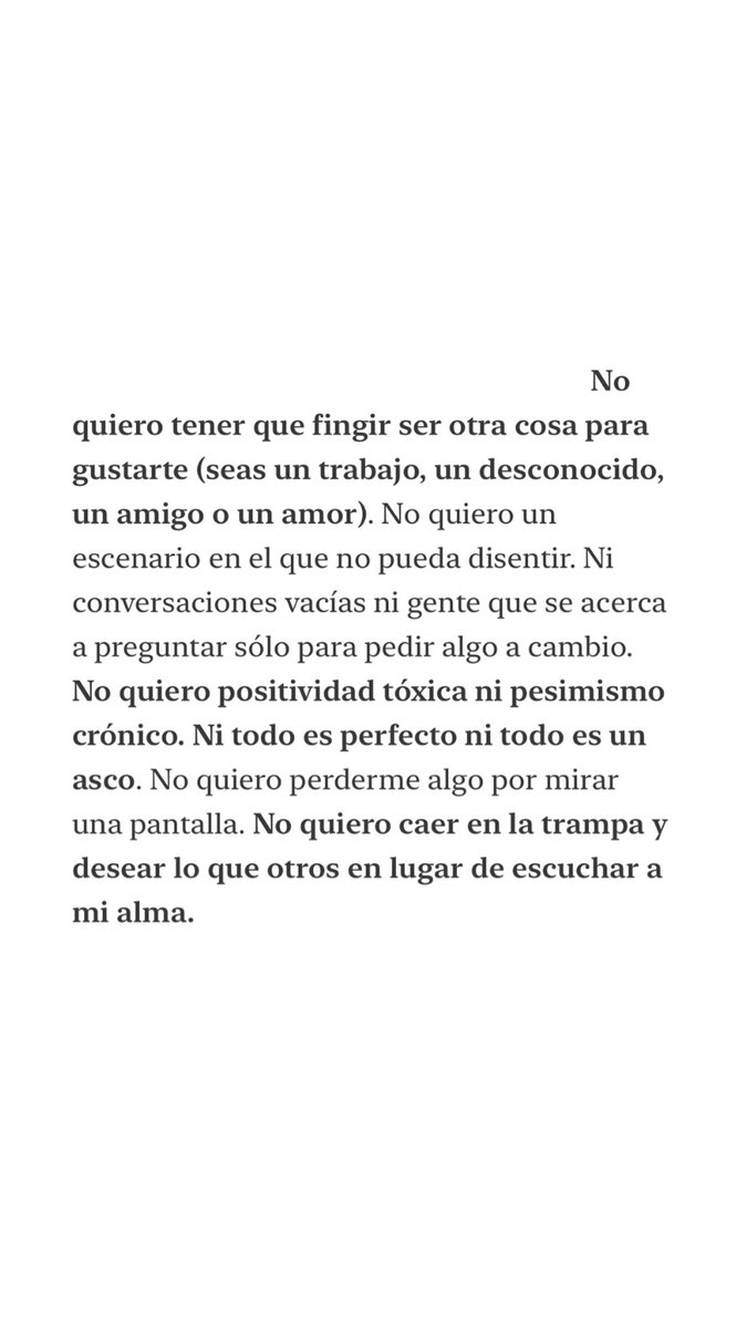 Tener claro lo que no quieres es tan importante como tener claro lo que sí.