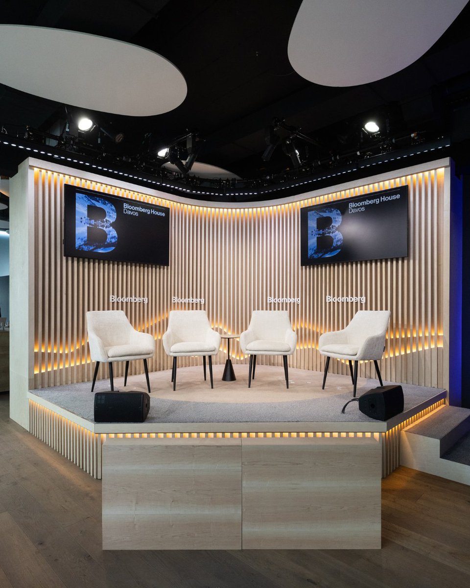 Bloomberg's tweet photo. 💡 Conversations that shape the future.

This week at #BloombergHouse, global leaders explored bold ideas on energy, AI, and innovation. Thank you to everyone who joined us in Davos. #WEF25 @BloombergLive https://t.co/mjjWEUwa8k