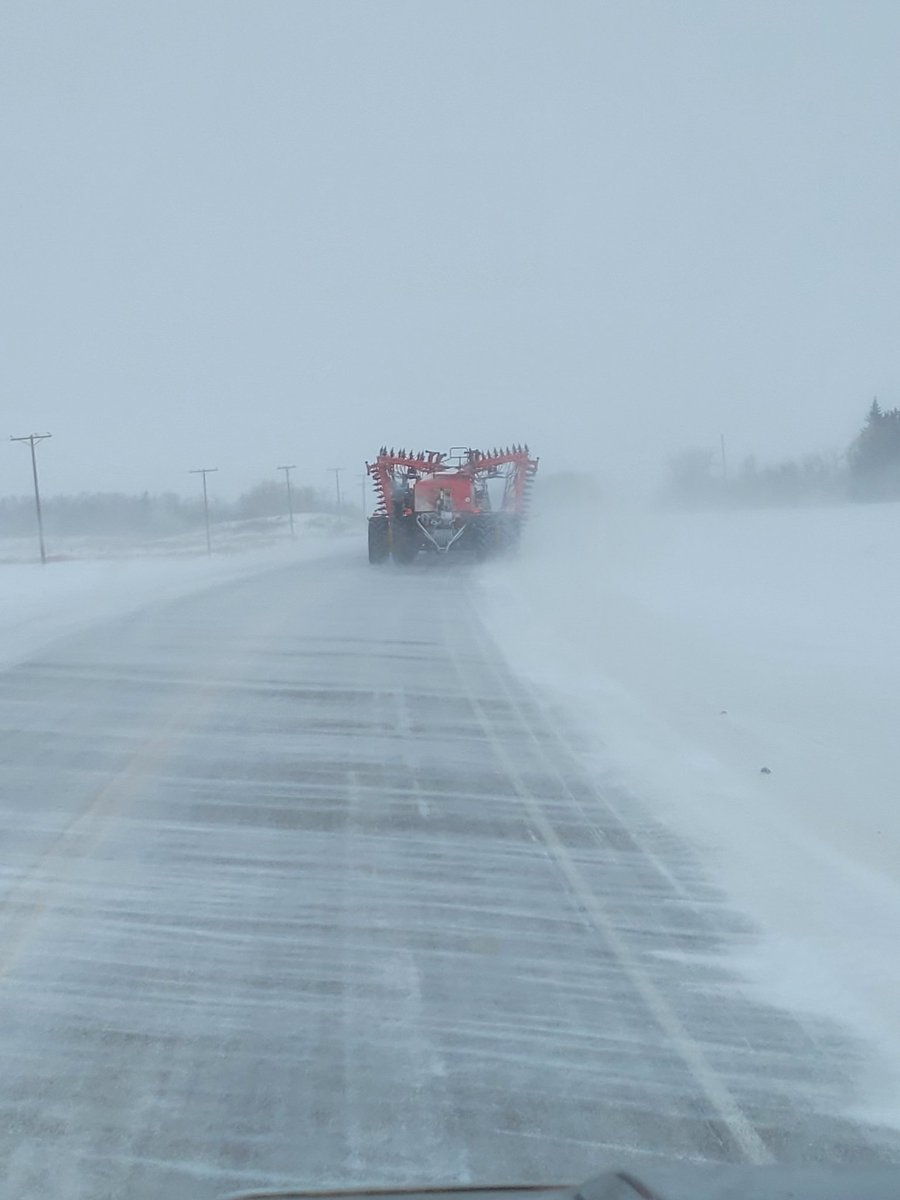 Great fucking day to tow a drill on highway 16