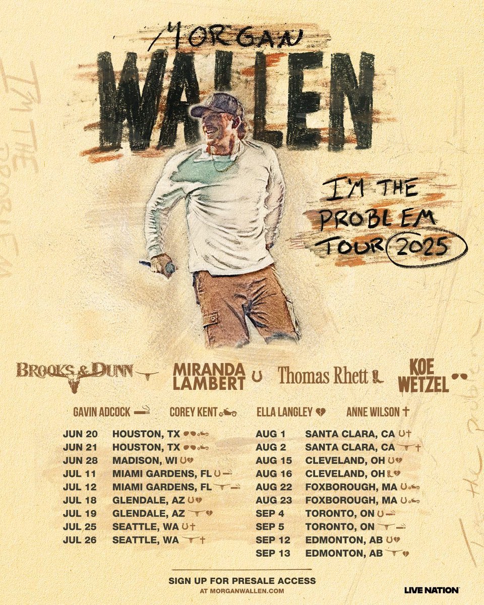 Morgan Wallen’s “I’m The Problem Tour”!

Great lineup 🔥