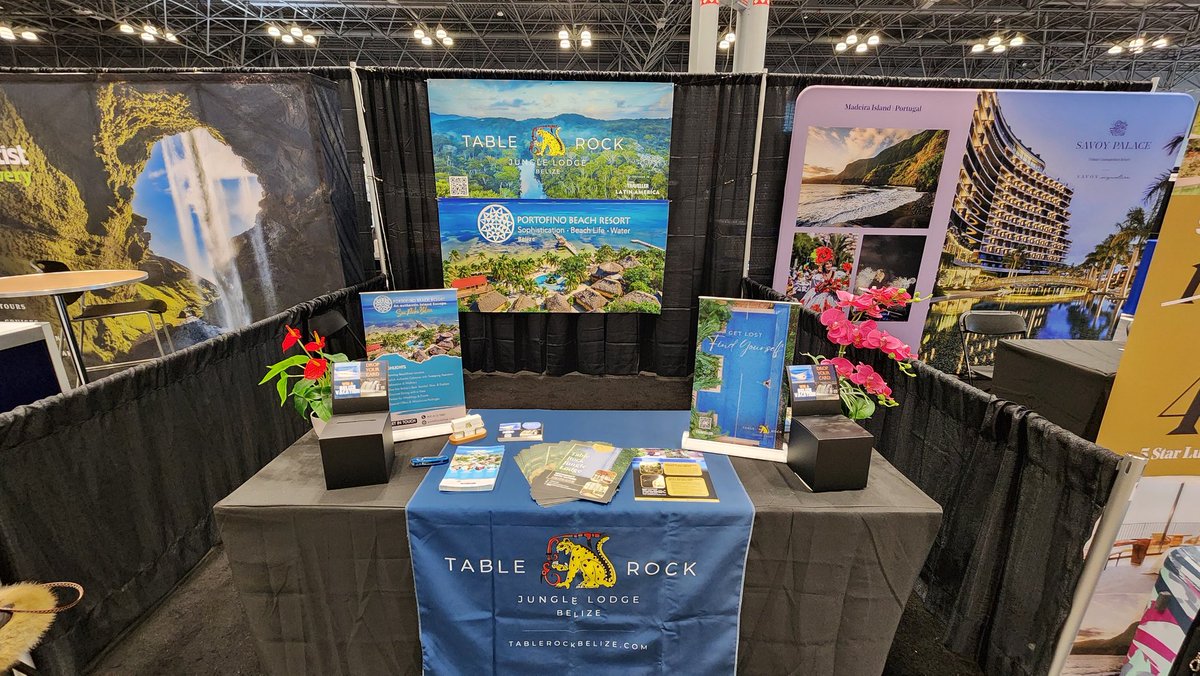 TableRockBelize's tweet photo. If you're in the New York this weekend, come see us at The Travel &amp; Adventure Show, Booth #551! Enter to win a FREE 7-NIGHT BELIZE VACATION!!!! ✨️🎉✈️

#tablerockjunglelodge #traveladventure #portofinobelize #belizetourismboard https://t.co/5yGOAQ350X