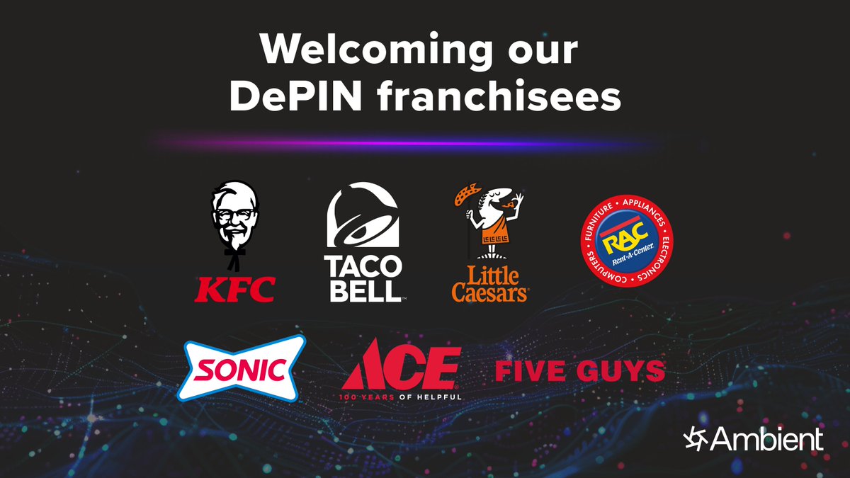 Fast food meets the future.

DePIN is helping franchises like KFC and Taco Bell operate smarter, greener, and more efficiently.

Here’s how it’s shaping the future. 🧵1/5