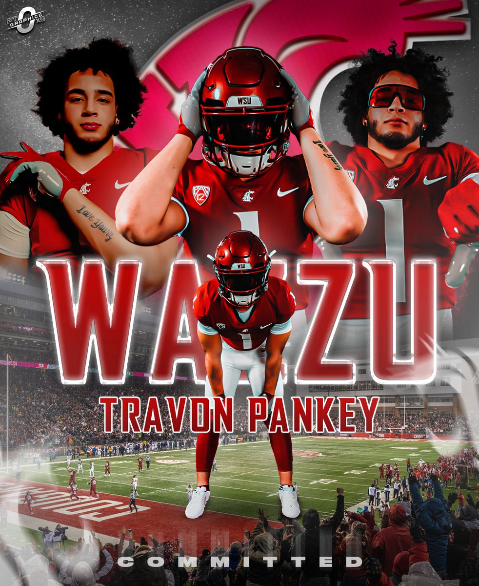 Travon Pankey (@tpiffins17) on Twitter photo After careful talks regarding my future with my loved ones, ive come to the decision to flip commitment and head over to Washington State University. Thank you <a href="/CoachRRouse/">Robbie Rouse</a> and <a href="/WazzuRogers/">Jimmy Rogers</a> for giving me this great chance. #GoCougs <a href="/WSUCougarFB/">Washington State Football</a> get ready!! (<a href="/ptgraphics0/">Parker Titus</a>) -graphic After careful talks regarding my future with my loved ones, ive come to the decision to flip commitment and head over to Washington State University. Thank you <a href="/CoachRRouse/">Robbie Rouse</a> and <a href="/WazzuRogers/">Jimmy Rogers</a> for giving me this great chance. #GoCougs <a href="/WSUCougarFB/">Washington State Football</a> get ready!! (<a href="/ptgraphics0/">Parker Titus</a>) -graphic