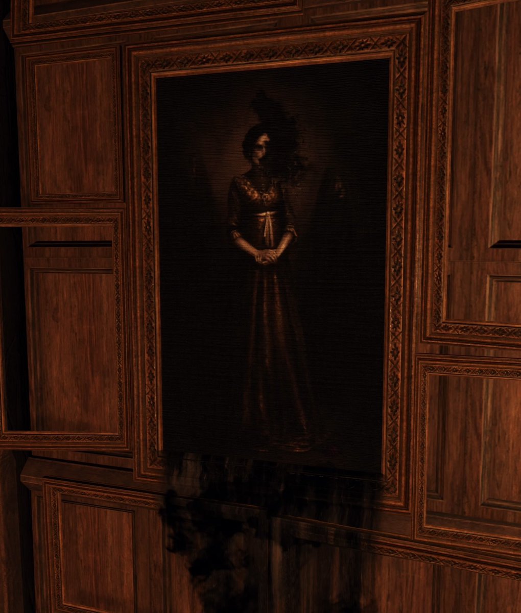 voneverecs's tweet photo. There are a few paintings of a woman at the von everec manor and every single one have the face ruined. The only painting where this doesn’t occur is the one where Iris is with Olgierd. https://t.co/AwG4oLOZg6