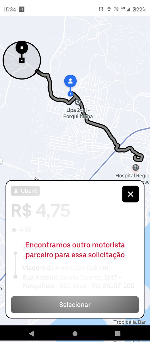 Alison_Floripa's tweet photo. @Uber_Brasil já podem fechar as portas ou ainda é cedo? Viagens agora a 4,75. https://t.co/O7dHoS8KoE