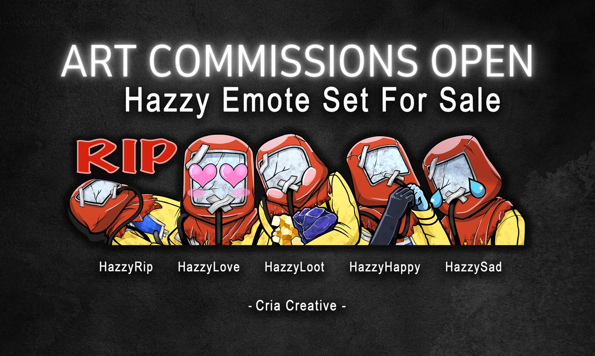 CriaCreative's tweet photo. New Rust Hazmat Twitch emote bundle for sale, you could be the first one to give this little guy a chat home ❤️

Direct Etsy Link Here: https://t.co/ZxNpGSphmC
Cria Creative Etsy: https://t.co/MIiKnC8sMa https://t.co/xiiOq6YUTk