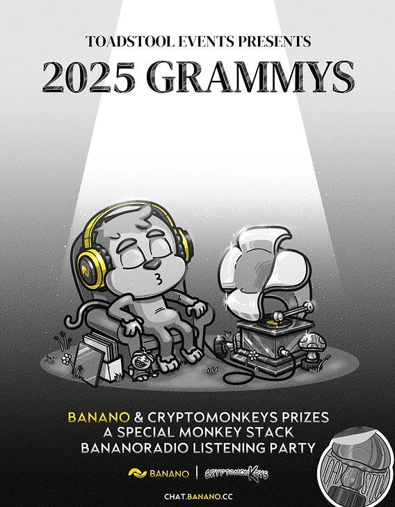 Here's a $Banano community organised event:
Predict the Grammys winners 2025 and win $BAN and <a href="/Crypt0monKeys/">cryptomonKeys | Free #NFT #collectibles</a>
NFT prizes!
daily-peel.com/post/2025-gram…