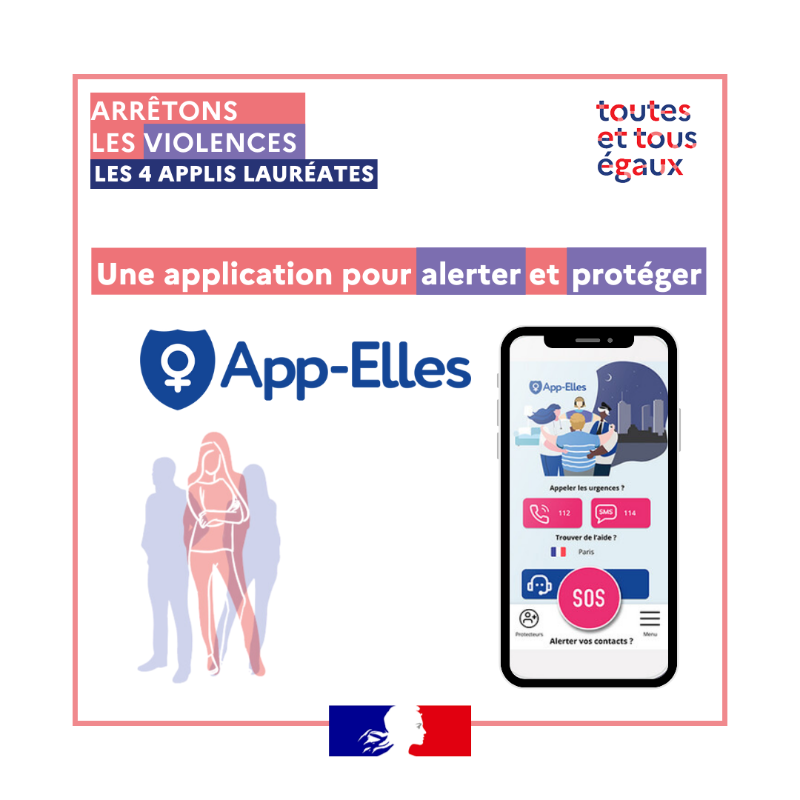 egalite_gouv's tweet photo. #ArrêtonsLesViolences I App-Elles : pour alerter face aux violences sexistes et sexuelles
Une application gratuite permettant d'agir immédiatement en cas de danger !
📍 Trouvez des lieux d'aide ou d'information grâce à une carte interactive.