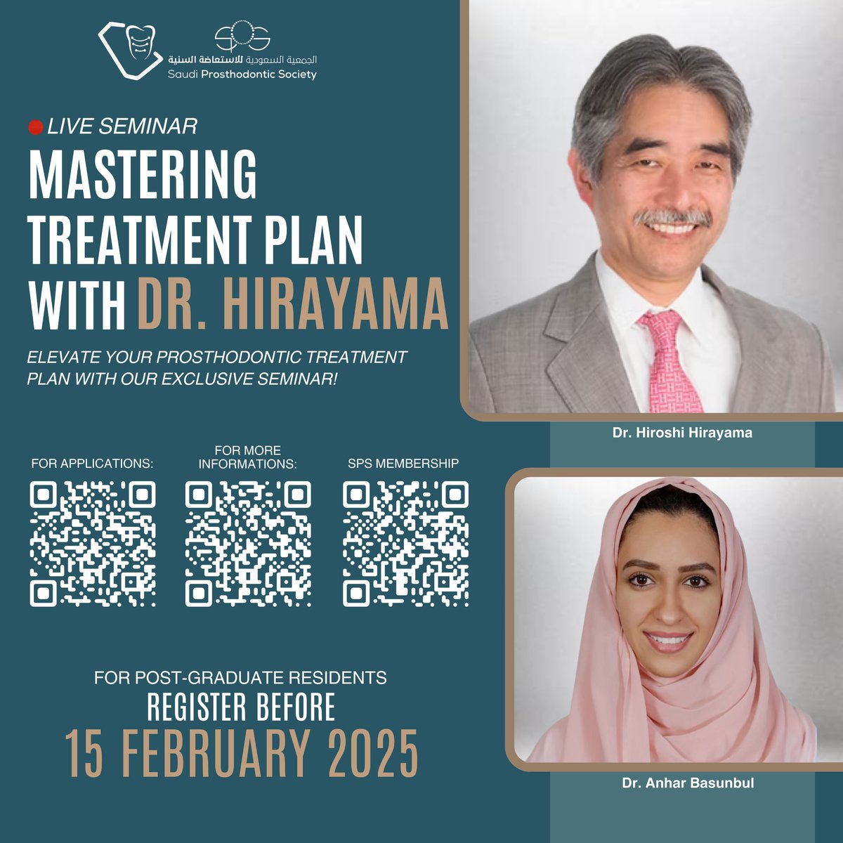 Don’t miss the opportunity to learn and stand out with a treatment plan crafted under the guidance of this legend! 

Take advantage of this chance to enhance your skills, gain valuable insights, and take your prosthodontic expertise to the next level with Dr. Hiroshi Hirayama.