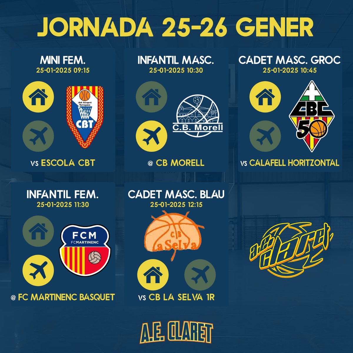 Calendari cap de setmana federat