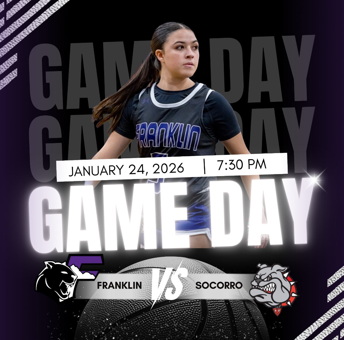 FranklinHS_GBB's tweet photo. We are on the road tonight as we continue our playoff push against the Socorro Lady Bulldogs #OneGameOneLife
@TXFHSCougars @EPISDathletics https://t.co/T50iTmEKXu