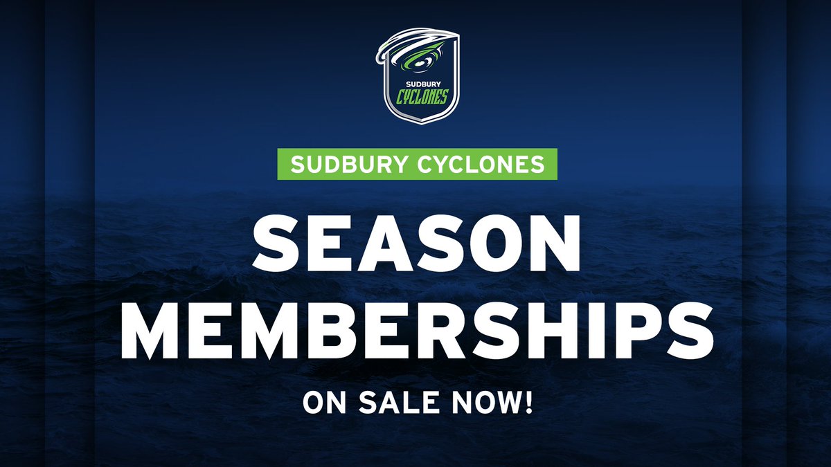 🌀 CYCLONES SEASON MEMBERSHIPS ARE ON SALE NOW!🌀

Access to ALL Sudbury Cyclones’ home games - all teams, all tiers
30% off walk up pricing
15% discount on merchandise
Exclusive member gift

🔗: showpass.com/m/2025-season-…
#SeekShelter