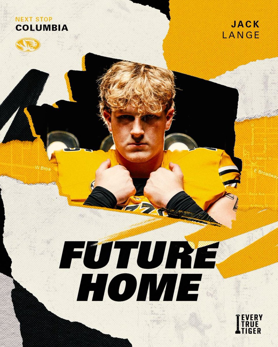 Jack Lange (@jacklange55) on Twitter photo Ready to make my mark with the Tigers! The next chapter starts at Mizzou. MIZ! 🏈
#ETT
#MIZ
<a href="/mizzoufootball/">Mizzou Football</a> <a href="/mizzouathletics/">Mizzou Athletics</a> Ready to make my mark with the Tigers! The next chapter starts at Mizzou. MIZ! 🏈
#ETT
#MIZ
<a href="/mizzoufootball/">Mizzou Football</a> <a href="/mizzouathletics/">Mizzou Athletics</a>