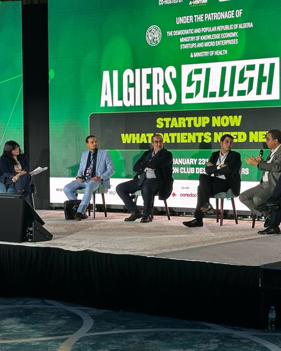 bdjallal's tweet photo. Malgré mon arrivée tardive à l'Algiers Slush’D, j’ai participé en tant que board member de Health Nexus Africa. 
🎙️ Live @ParoleExpert  avec Dr Khalil Kadaoui : startups santé et innovation.
📜 Le Manifeste  : "Penser, Construire, Scaler" des solutions pour les patients. https://t.co/Km5hZeymKM