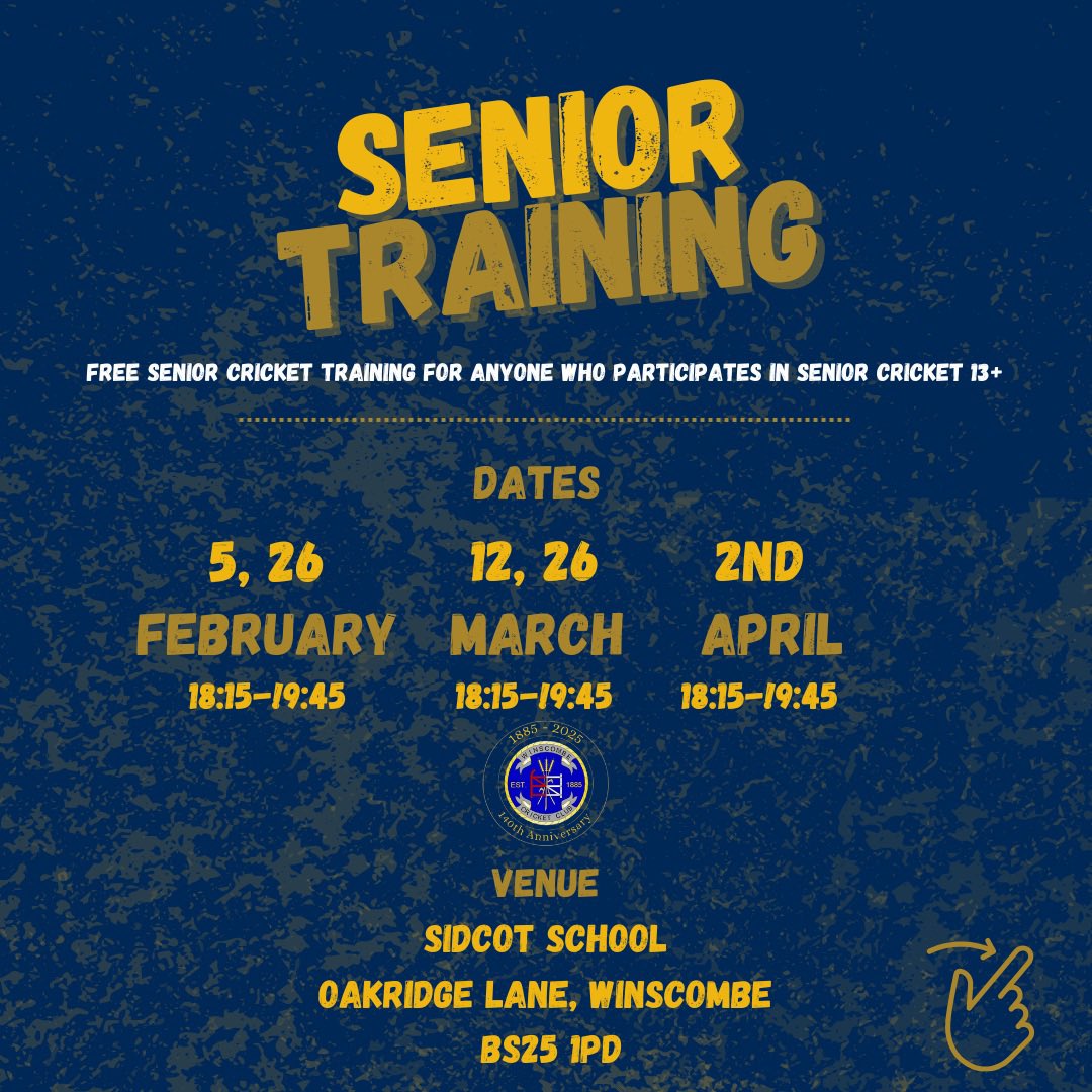 club_winscombe's tweet photo. 📣Winter training info and dates! 👇🏏
New and existing players are welcome and if anyone has any queries or question please feel free to message us!
#UpTheCombe https://t.co/TFjJ96M7cH
