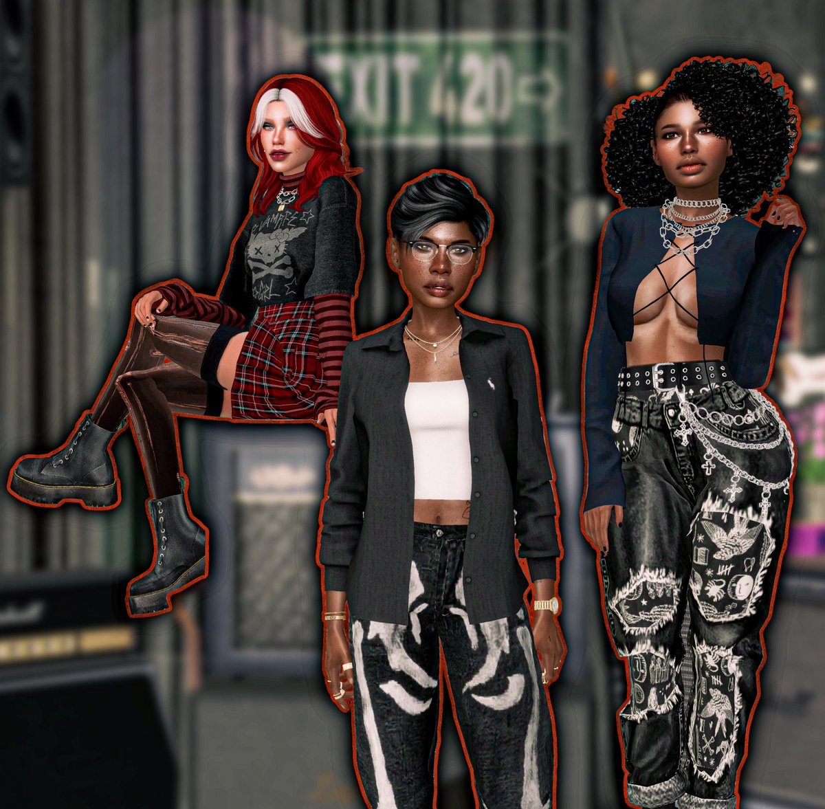 snstsms's tweet photo. one night only! their debut show! 

are your sims coming? qrt with them in their concert fits!❤️✨ https://t.co/D8gLWZLefp